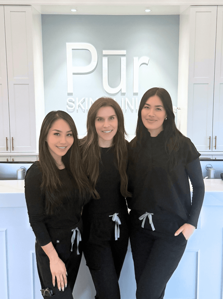 Pūr Skin Clinic team at their practice